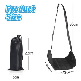 XdealCozyxc Foot Hammock for Flight, Adjustable & Thicked Memory Cotton Airplane Foot Rest for Long Flight Train Office
