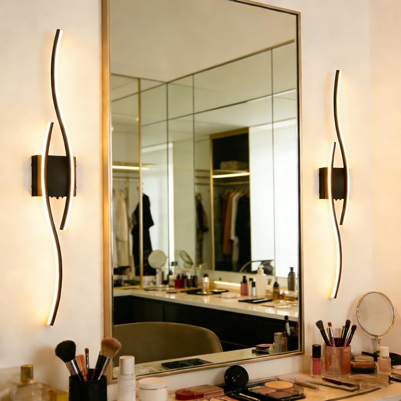 Amansour No Hardwire Battery Operated Wall Sconces Set of Two,