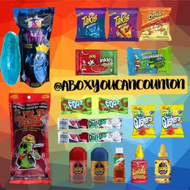 Blue Raz and Chamoy Pickle Kit - 18 Items Included