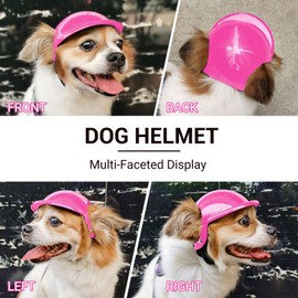 NAMSAN Namsan Dog Helmets for Small Dogs, Dog Motorcycle Helmet with Ear Holes, Adjustable Dog Hard Hat for Small to Medium Dogs, Outdoor Bike Dog Helmet for Head Protection, Pink, S
