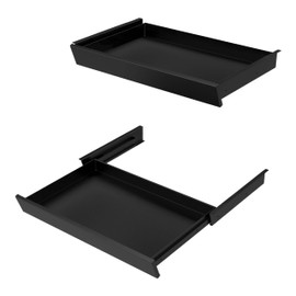 Stand Up Desk Store Add-On Office Sliding Under-Desk Drawer Storage Organizer for Standing Desks (Black)