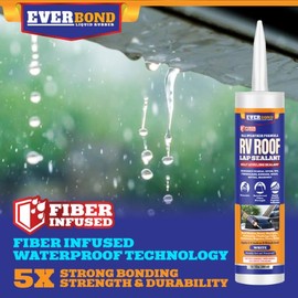 Everbond RV Roof Lap Sealant - Ultimate Roof & Leak Repair Solution for Motorhomes, Campers, and Trailers - Weatherproof, Flexible, and Easy to Apply - 10.1 oz Tube- 2 Pack