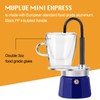 MVPLUE-Mini Express Swiss Single Tube Moka Pot Aluminum Blue，Moka Set
