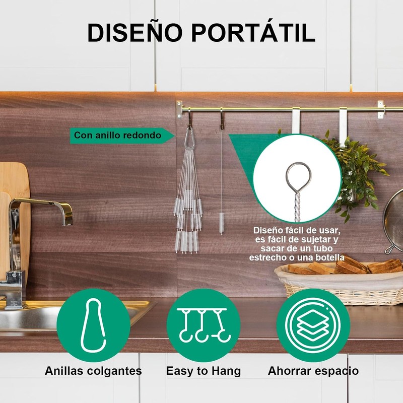 Cepillo para Popotes de Acero Inoxidable HKEDHD S-20 – 20