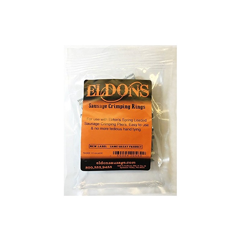 500 Count Sausage Making Casings Crimping Plier Rings #584
