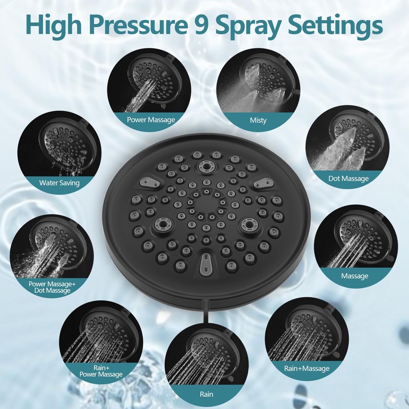 Ultrimkit 9-Setting Shower Faucet Trim Kit Compatible with Delta 13/14