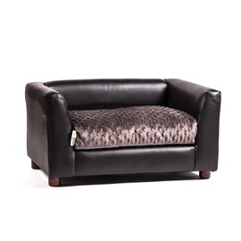 Keet Fluffly Deluxe Pet Bed, Sofa Charcoal, Small