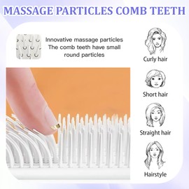 Self Cleaning Hair Brush for Women, Anti-Static Easy Clean Retractable Hair Brush