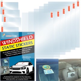Electrostatic Windshield Sticker Applicator Film - 10 Pack