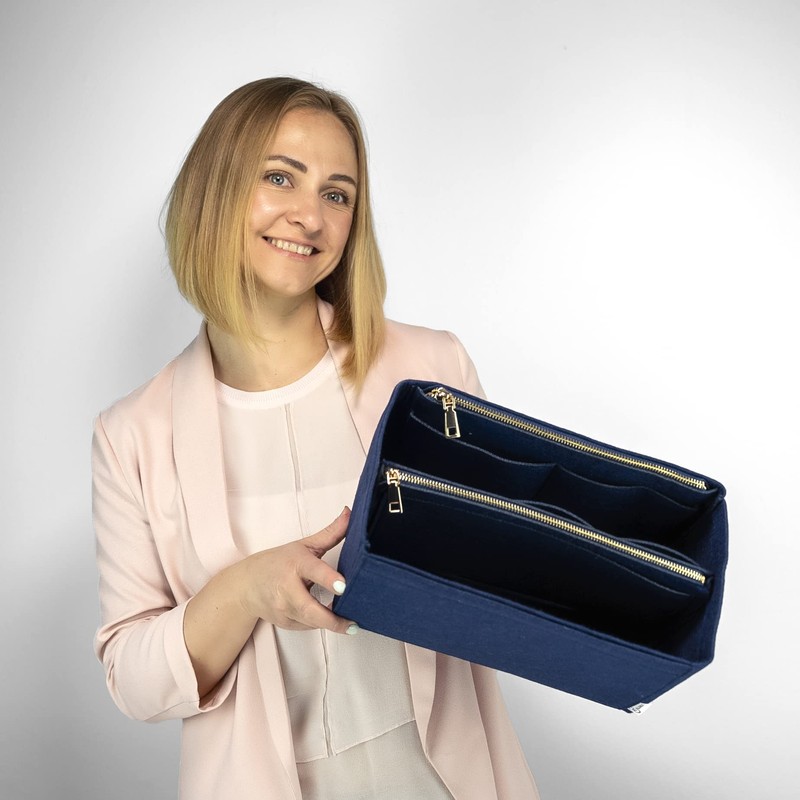AT Allure-T Felt Handbag Organiser, 2-in-1 Removable Zip Bag, Bag