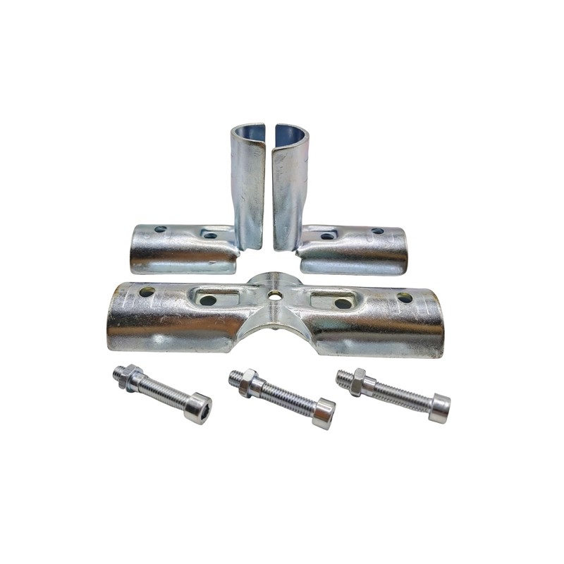 Pipe Connector, 4-Way Metal Clamp Fittings, Fit for 1" (O.D.
