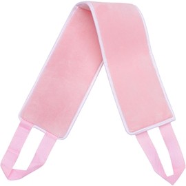 ERINGOGO Aplicador de Autobronceador Bronceado Fácil para Espalda Banda de Fibra Rosa, Distribución Uniforme de Loción y Compatible Tipo de Piel