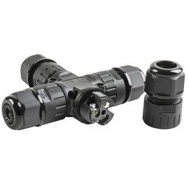 COMOPEZ 4Way Junction Box IP68 Waterproof Electrical Junction Box Cable Connector Underground Junction Box for Outdoor,Family,Street Light, External Cable ∅9-12mm(3Pin)