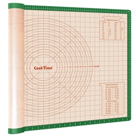 Silicone Pastry Mat 36 x 24 Inch - Larger Silicone Baking Pastry Mat for Rolling Dough,Non Slip Silicon Dough Sheet Mat with Measurement,Perfect for Making Pie,Pizza(Green)