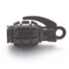 4 x valve caps, hand grenade, colour: black, valve cap,