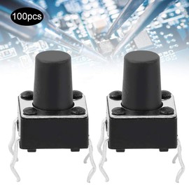 100 Stück Momentaner taktiler Druckknopfschalter Mini Micro Tact Switch Zubehör 6 x 6 x 8 mm Interrupteur Tactile Léger à Broche Kunststoff + Bügeleisen für Haushaltsgeräte