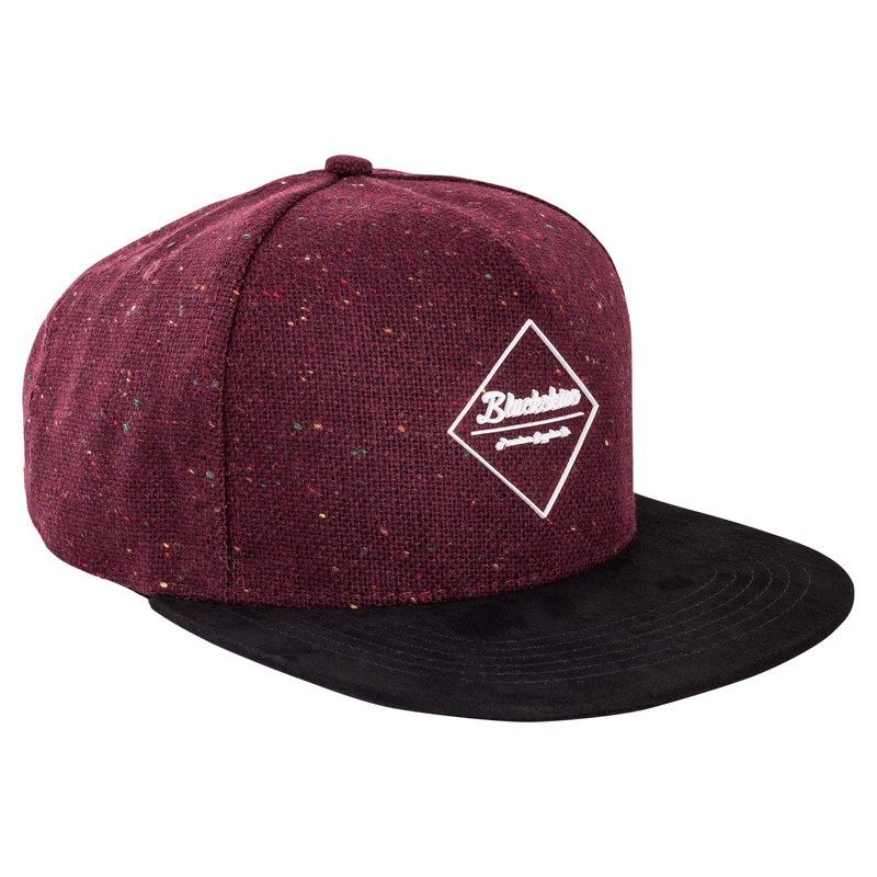 Blackskies Snapback cap, black, brown, grey wool screen, unisex premium