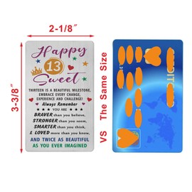 Levole 13th Birthday Gifts for Girls, 13 Year Old Girls Gift Ideas, 13th Birthday Decorations for Girls, 13th Birthday Gifts for Daughter, Metal Birthday Cards for 13 Year Old Granddaughter
