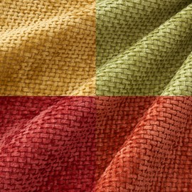 MIULEE Fall Pack of 4 Couch Throw Pillow Covers 18x18 Inch Neutral Orange/Yellow Soft Decorative Chenille Pillow Covers Farmhouse Cushion Covers for Home Decor Sofa Bedroom Living Room