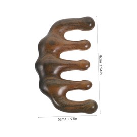 Healeved Scalp Comb Sandalwood Hair Care Tool for Relaxation and Acupoint Portable Massage Comb for Daily Use and Travel