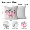 M-Qizi Coquette Pink Bow Girl Mama Pillow Covers 18x18, Mama