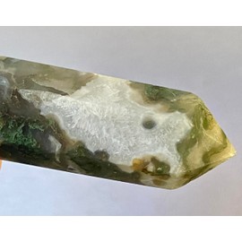 ✦ Bella-gems ✦ 3.5"- "Distinctive/Top Grade"~ Translucent Tendrils Green Moss Agate In Quartz Chalcedony Generator Tower Point Obelisk -Six-Sided - L1391