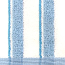 Hayashi FI7005-3P01 Face Towels, Set of 3, Approx. 13.4 x 31.5 inches (34 x 80 cm), Aegean Cotton, Bay Stripe, Blue