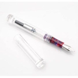 czxwyst Majohn C1 Pipette Fountain Pen Double Ink Filling System Original Packaging (Transparent, F Nib 0.6 mm)
