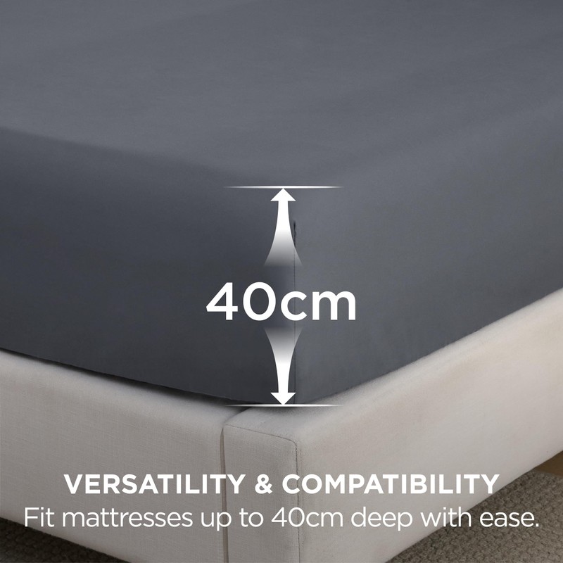 Bedsure Super King Fitted Sheet - Bed Sheets Extra Deep