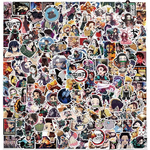 Demon-Slayer Stickers, 200pcs Demon-Slayer Stickers, Demon-Slayer Anime Stickers for Laptop
