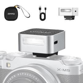 ZENI ZF04 Camera Flash, 6500K±200K Mini Flash for Canon, Sony, Fuji, Nikon, Panasonic, Olympus (ZF04-White)