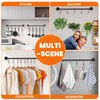 HOFURME 3 Pcs Wall Mounted Pot Pan Rack, Black Steel-Made