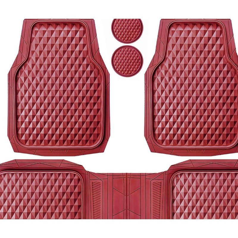 CAR PASS - Alfombrillas de goma resistentes para coche, juego