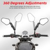 OFIG Adventure Motorcycle Mirrors, Adjustable Motorcycle Side Mirrors with 7/8"