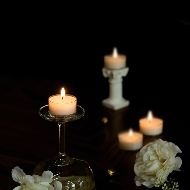 Tealight Candles, Giant 100,200,300 Bulk Packs, 4-4.5 Hrs White Unscented