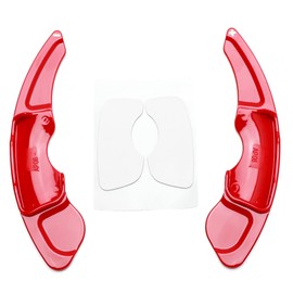 iJDMTOY Gloss Red Finish Larger Paddle Shifter Extensions Compatible with Lexus IS250 IS300 IS350 RC300 RC350 NX200t NX300 CT200h, etc