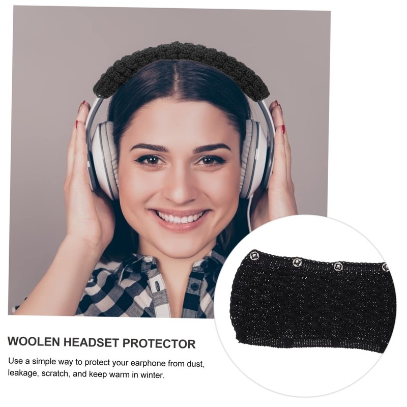 jojofuny Woolen Headphone Protective Cover for Soft Earphone Headband Protector