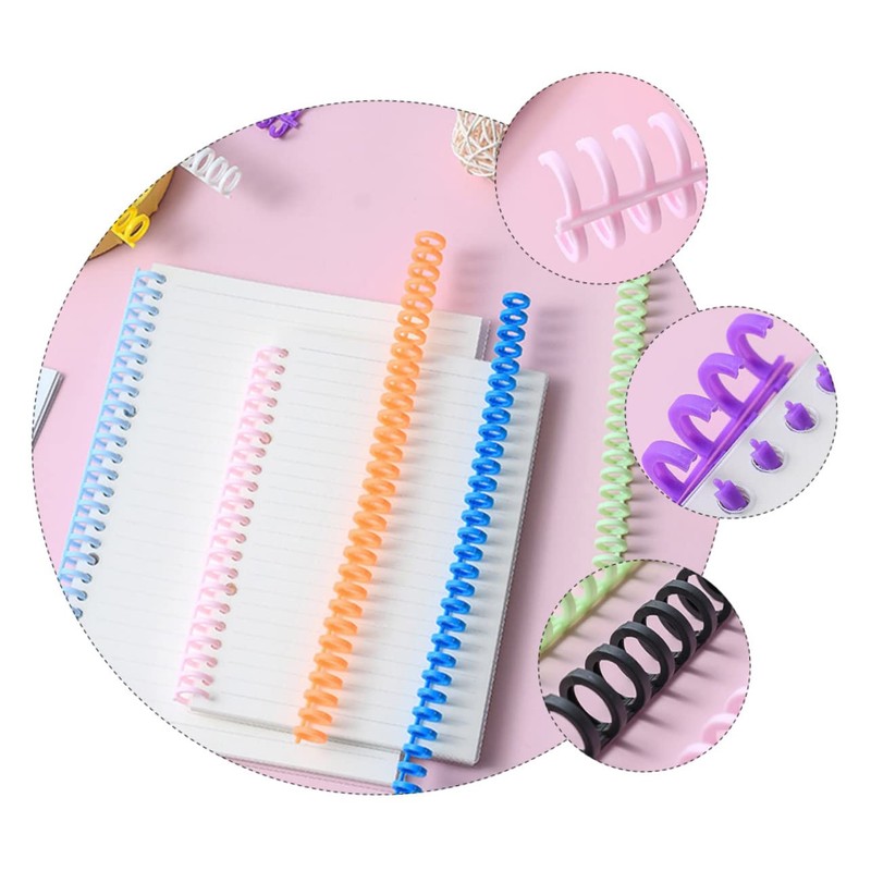 Operitacx 1set Plastic Coil Wire Binding Spines Spiral Ring Binder