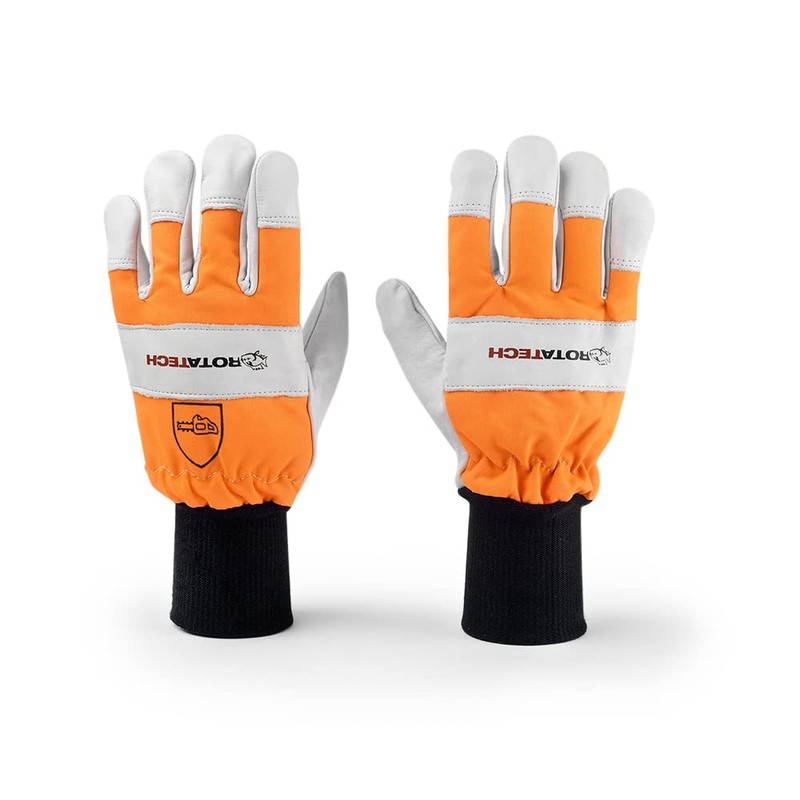 Rotatech Chainsaw Leather Safety Gloves Forestry Protection – Classic –
