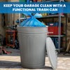 Plexon Round Trash Can 13 Gallon, Vintage Metal Outdoor Trash