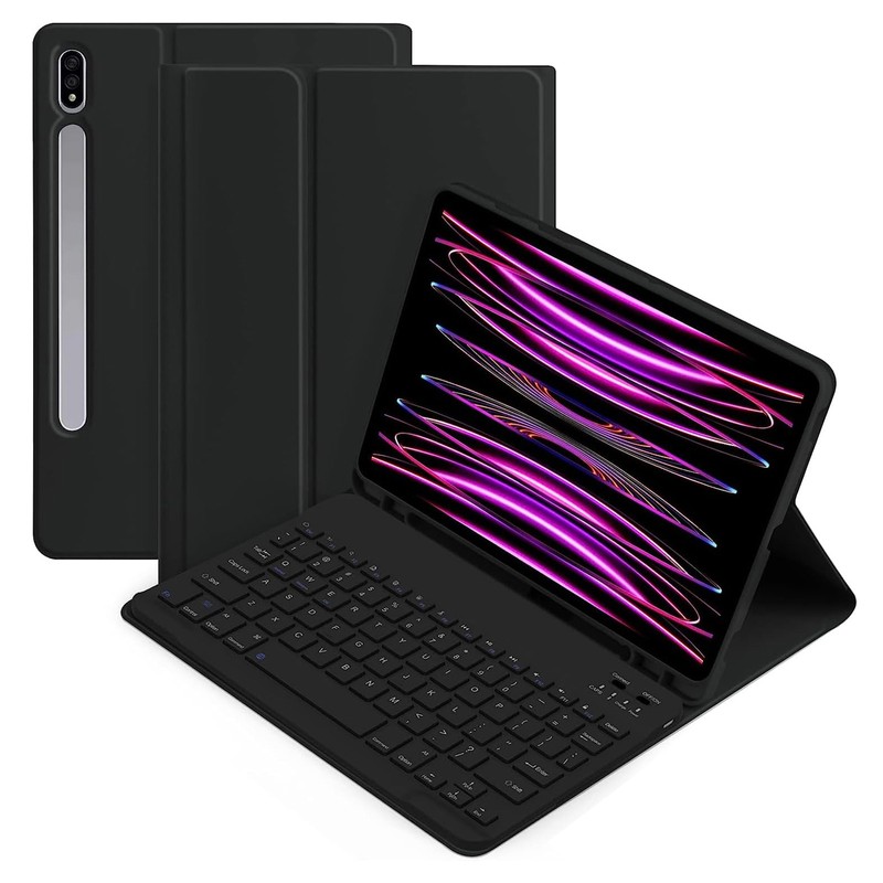 Tab S9 Series Tablet Protective Case + Keyboard ABS Keys