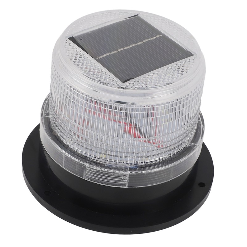 Solar Beacon Light Caution Light 8 LED Dusk to Dawn