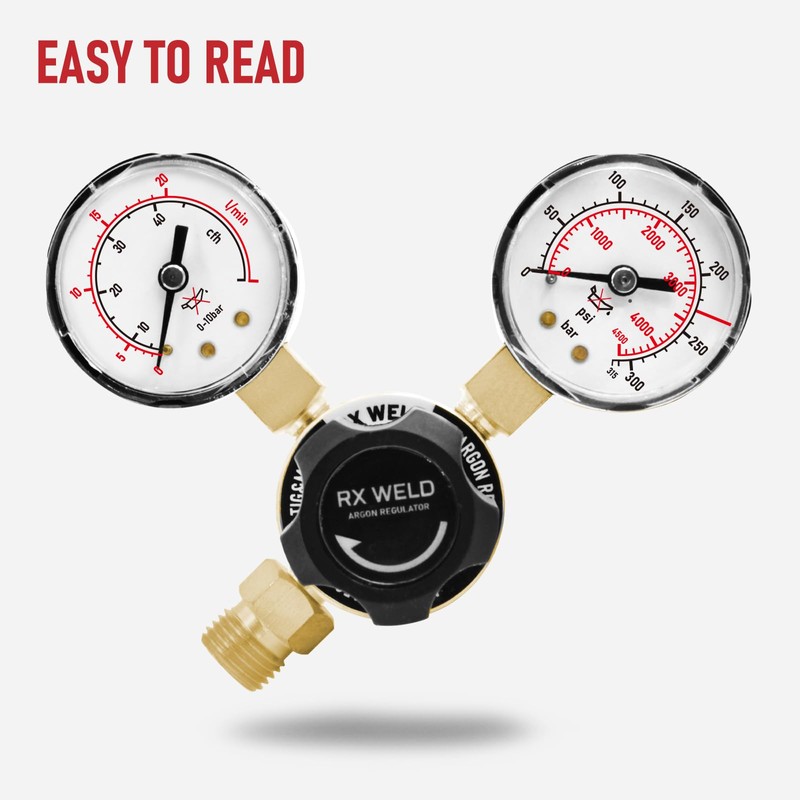 RX WELD Argon Regulators Gauges Gas Welding, Regulator for MIG