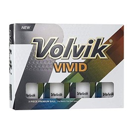 Volvik Vivid Golf Balls, Matte White (One Dozen)