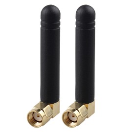 Futheda 2pcs Dual Band Mini WiFi Aerial Antenna 2.4GHz 5GHz 5.8GHz 3dBi with MIMO Right-Angle RP-SMA Male Connector for WiFi Router PC Motherboard Network Card USB Adapter Video Surveillance Monitor