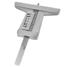 Oumefar 10 mm Tyre Tread Depth Indicator 0.1 mm Accuracy Tread Depth Brake Caliper Stainless Steel Wheel Tyre Depth Gauge for Car Truck Motorcycle