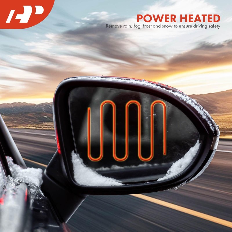 A-Premium Driver Side Power Door Mirror - Compatible with Honda