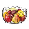 Relaxdays Fruit Basket, Storage & Decoration, Metal Wire Leaf Design,