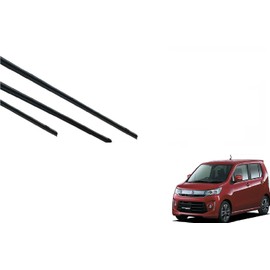 Wagon R Wiper Replacement Rubber Compatible Size 2 Front 1 Rear 3 Piece Replacement Set Genuine Compatible Driver Passenger Seat MH34S MH44S Stingray Flare