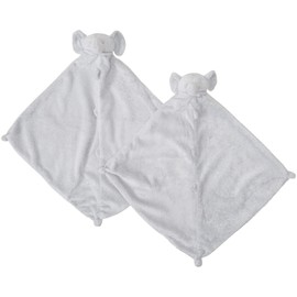 Angel Dear Cuddle Twins Blankie, Grey Elephant